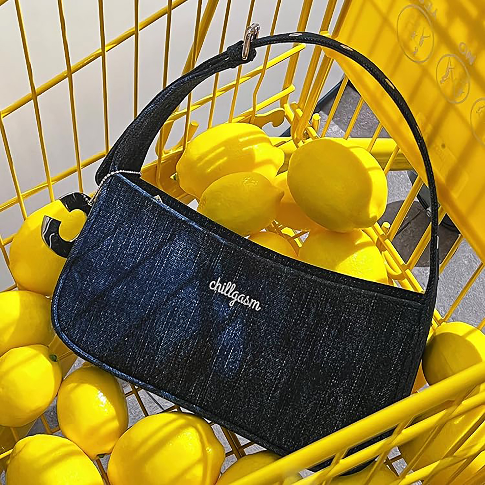 denim shoulder bag